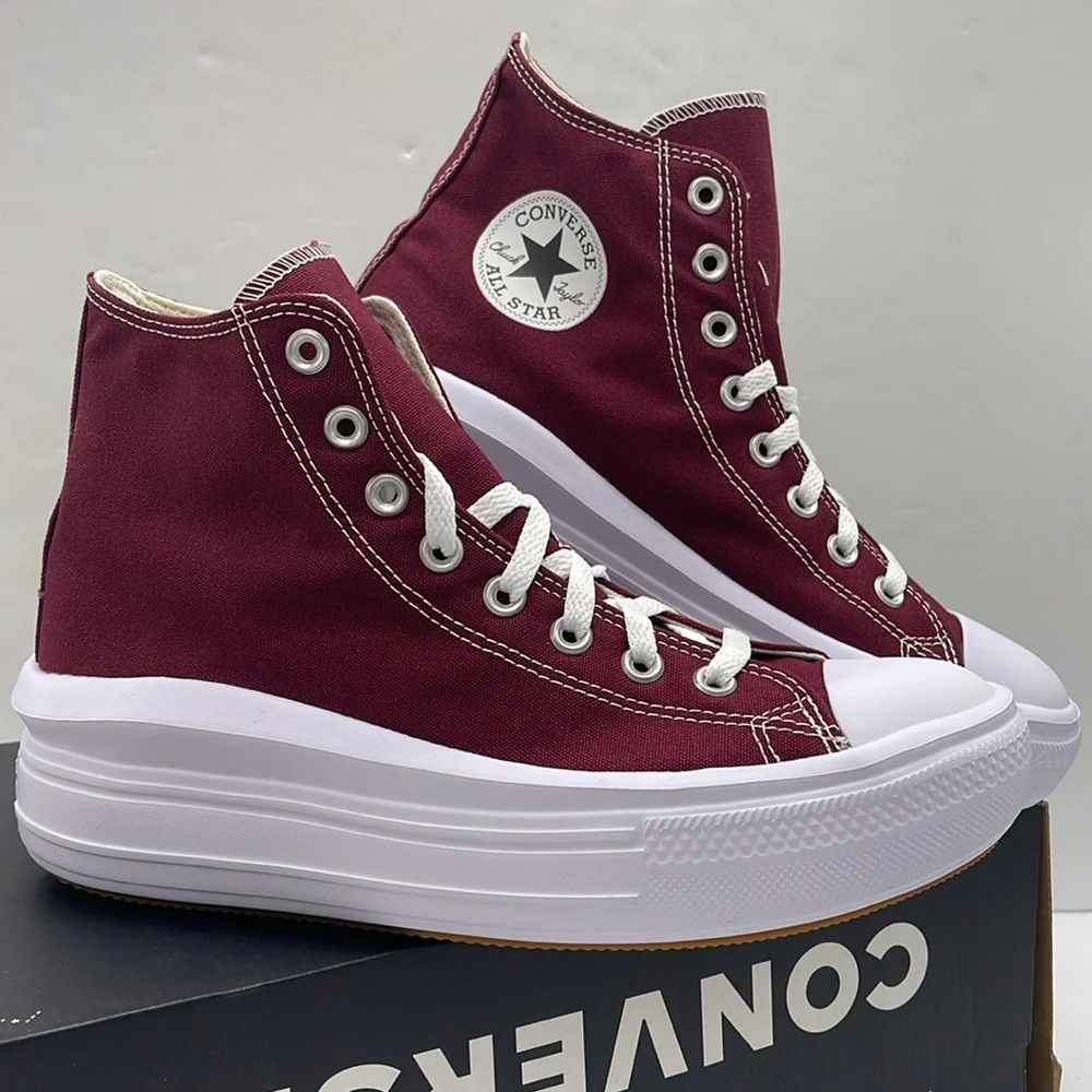 Converse WMNS High-Top Platform Sneakers A02430C CTAS MOVE HI
DARK BEETROOT/WHIT - Picture 6 of 16
